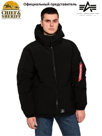 Парка пуховая Alpha Industries Puffer parka, black (размер: 2xl, российский размер: 54)