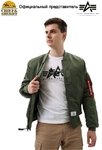 Куртка бомбер Alpha Industries MA-1 MOD Flight Jacket, sage green