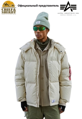 Парка пуховая Alpha Industries Puffer parka, limestone