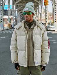 Парка пуховая Alpha Industries Puffer parka, limestone