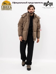 Парка пуховая Alpha Industries Puffer parka, coyote brown