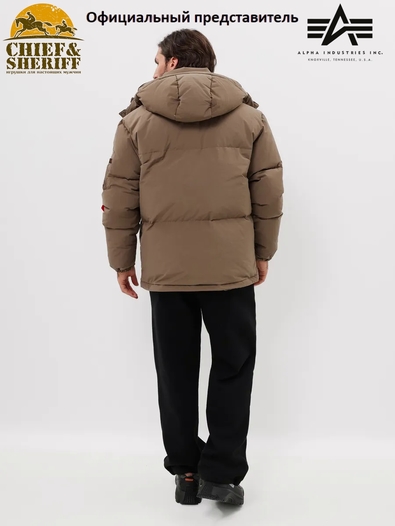 Парка пуховая Alpha Industries Puffer parka, coyote brown