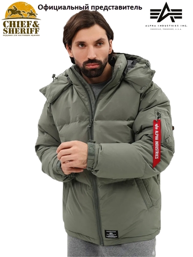 Парка пуховая Alpha Industries Puffer parka, field grey