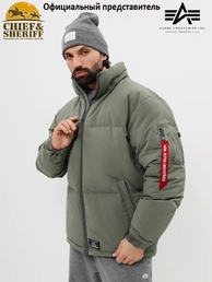 Парка пуховая Alpha Industries Puffer parka, field grey