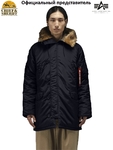 Куртка аляска Alpha Industries N-3B Logo Oxford Parka, black