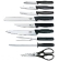 Набор из 9 столовых приборов Victorinox 6 ножей, вилка для мяса, ножницы, мусат, деревянная подставка, 5.1193.9