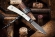 Нож складной Kizlyar Gent 440C BT, натуральная коровья кость
