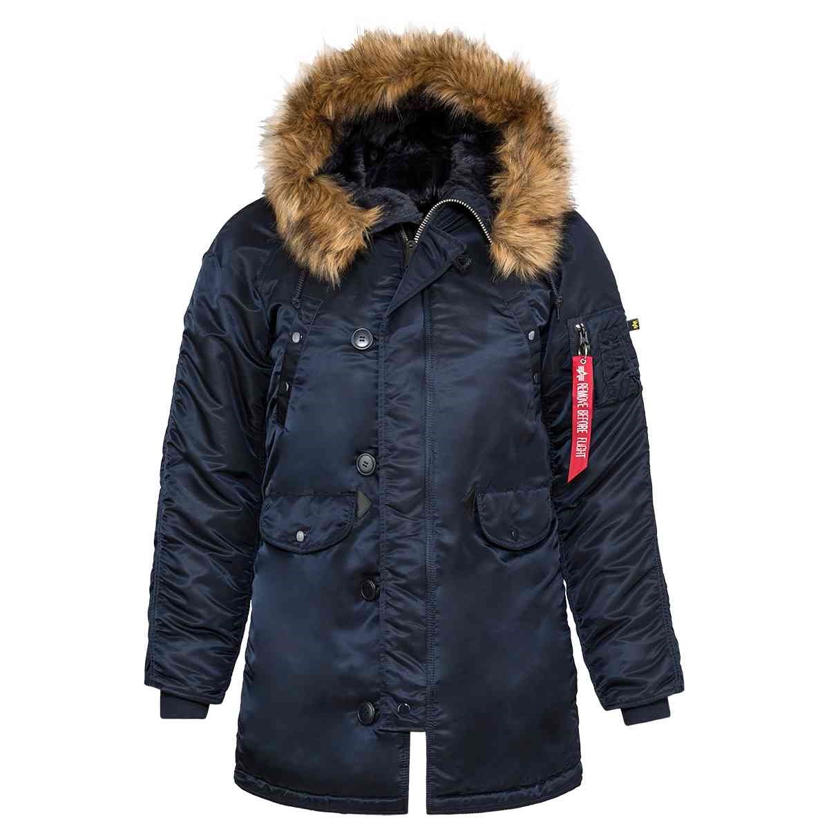 Куртка аляска женская Alpha Industries N-3B W Parka, blue-orange