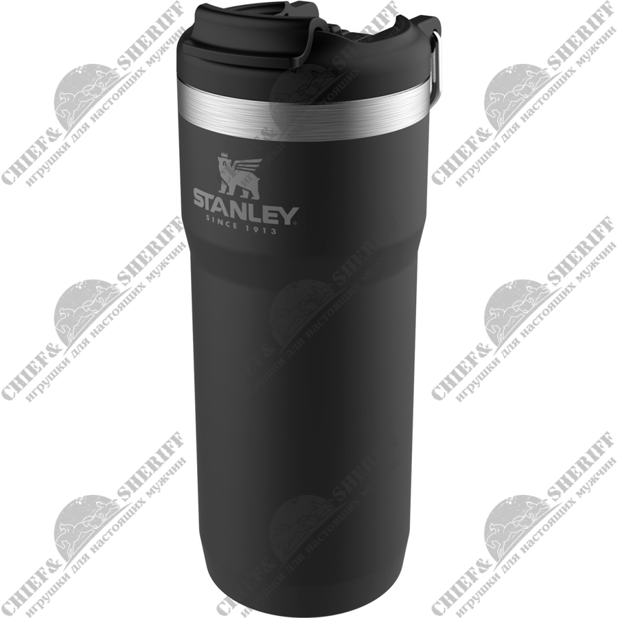 Термокружка Stanley The Twin-Lock Travel Mug, 0.47 л, черный, 10-06443-016