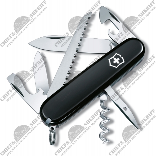 Офицерский швейцаский нож Victorinox Camper (черный) 91 мм, 13 функций, 1.3613.3R