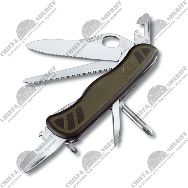 Нож складной Victorinox Swiss Soldier's Knife 08 (зеленый) 111 мм, 10 функций, 0.8461.MWCH