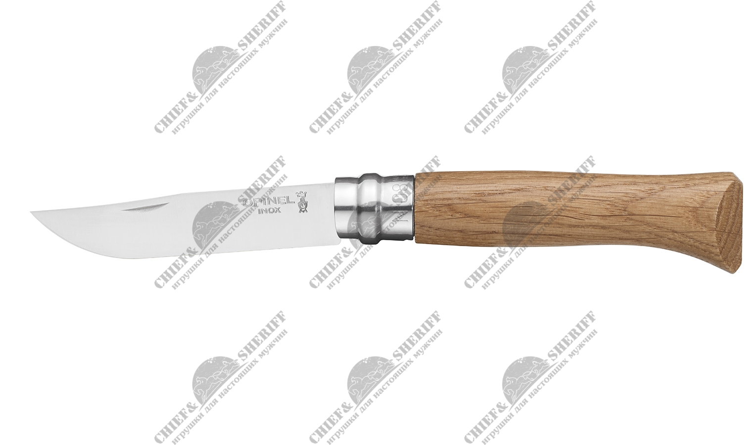 Складной нож Opinel 8 VRI Oakwood, дуб, 000647