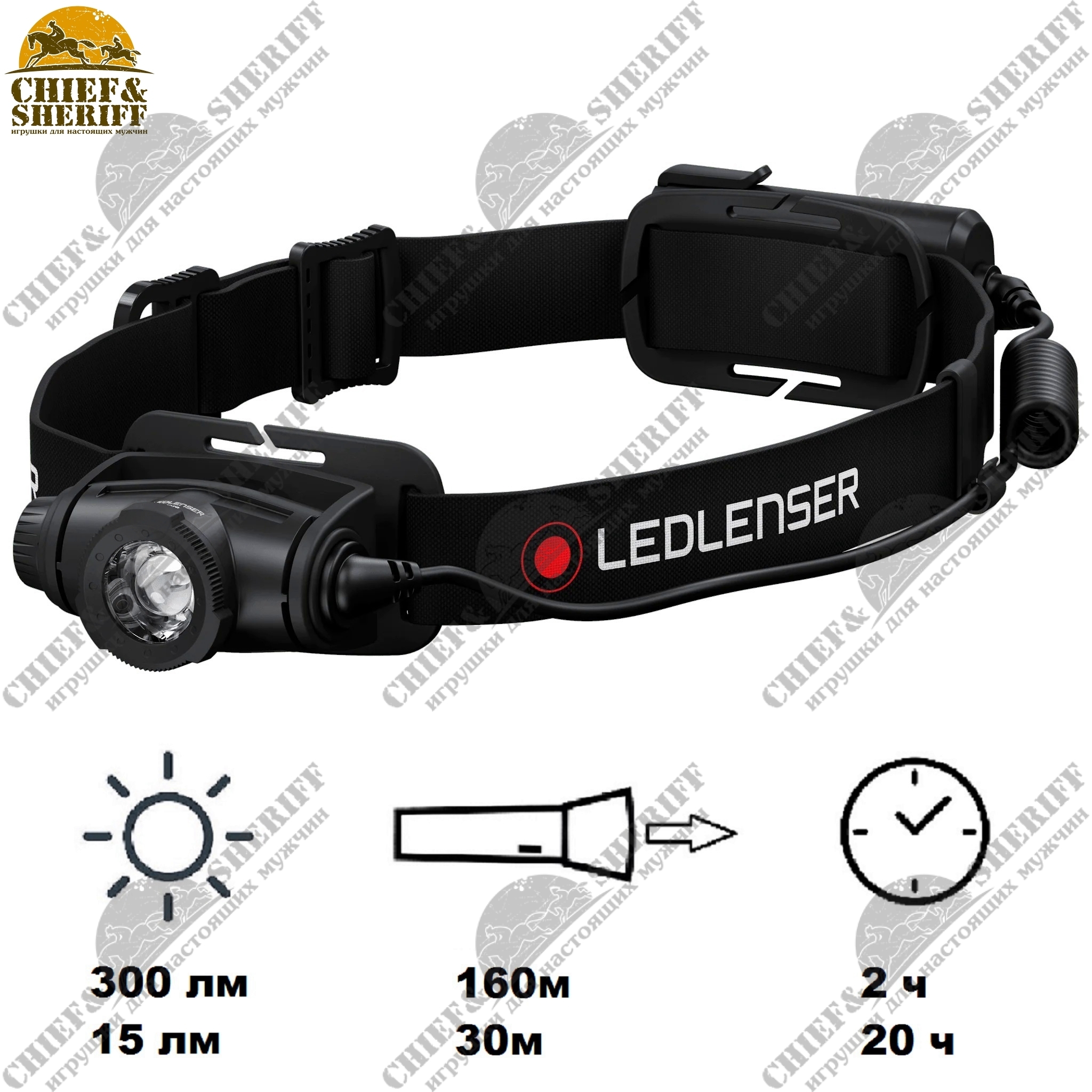 Фонарь налобный Led Lenser H5 Core, 350 лм, черный, 502193 цена 138 р  купить с доставкой, отзывы, фото — в интернет-магазине Чиф Шериф.