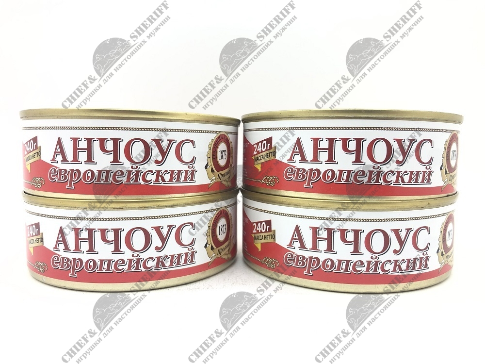 Анчоус обжаренный в томатном соусе, Пролив, 4 X 240 гр