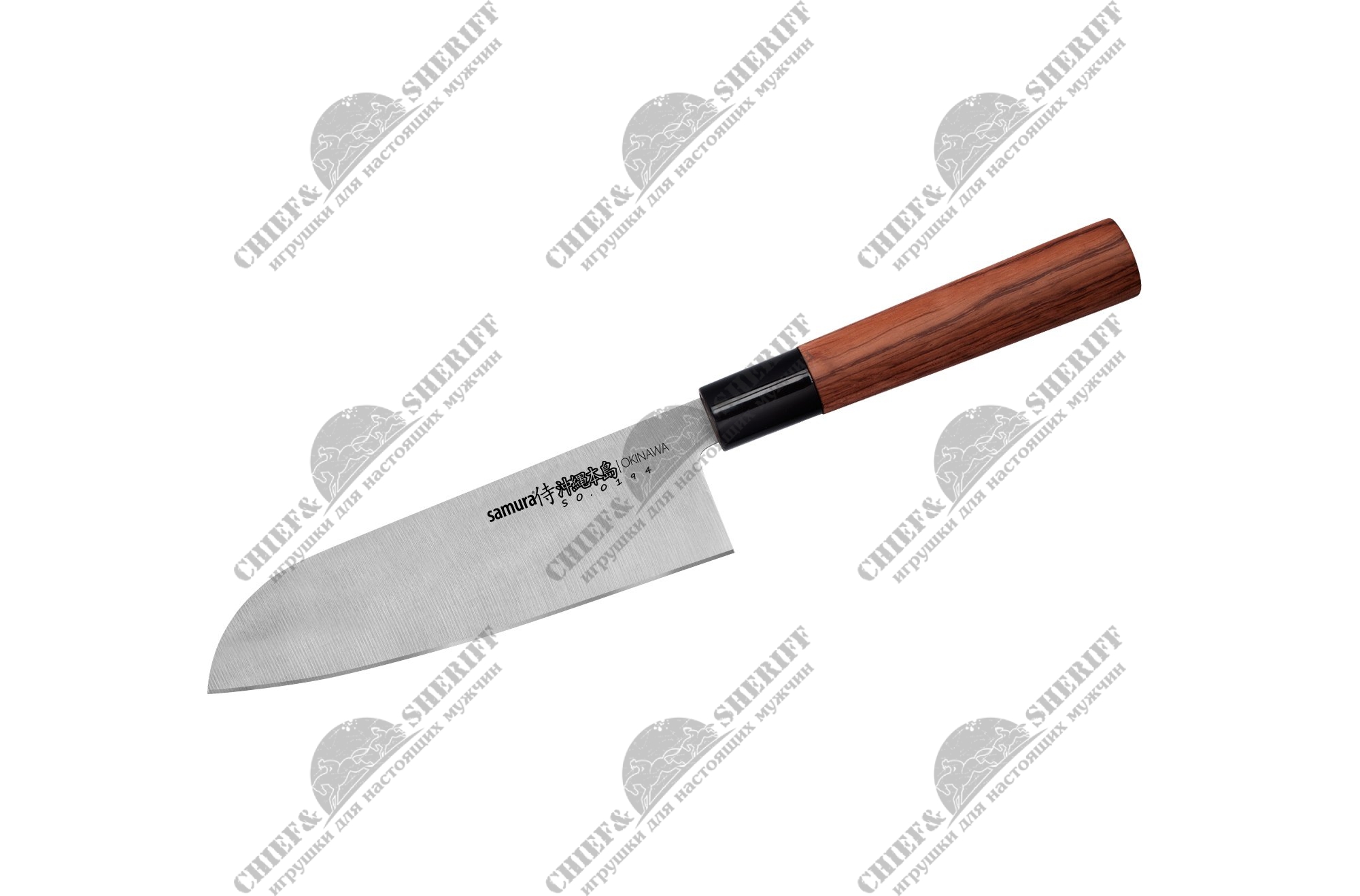 Нож кухонный Samura Okinawa сантоку 175 мм, AUS-8, палисандр, SO-0194/Y