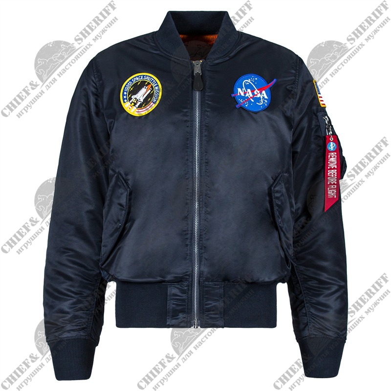 Куртка Alpha Industries NASA MA-1 Flight Jacket, replica blue