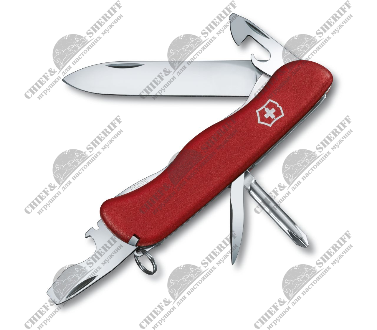 Нож перочинный Victorinox Adventurer,111 мм, 11 функций, красный, 0.8453