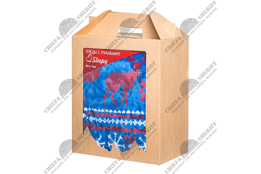 Плед с рукавами Sleepy New Year Blue, синий,150x200, купить в интернет ...