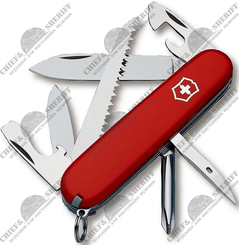 Швейцарский складной нож Victorinox Hiker 91 мм, 13 функций, красный 1.4613