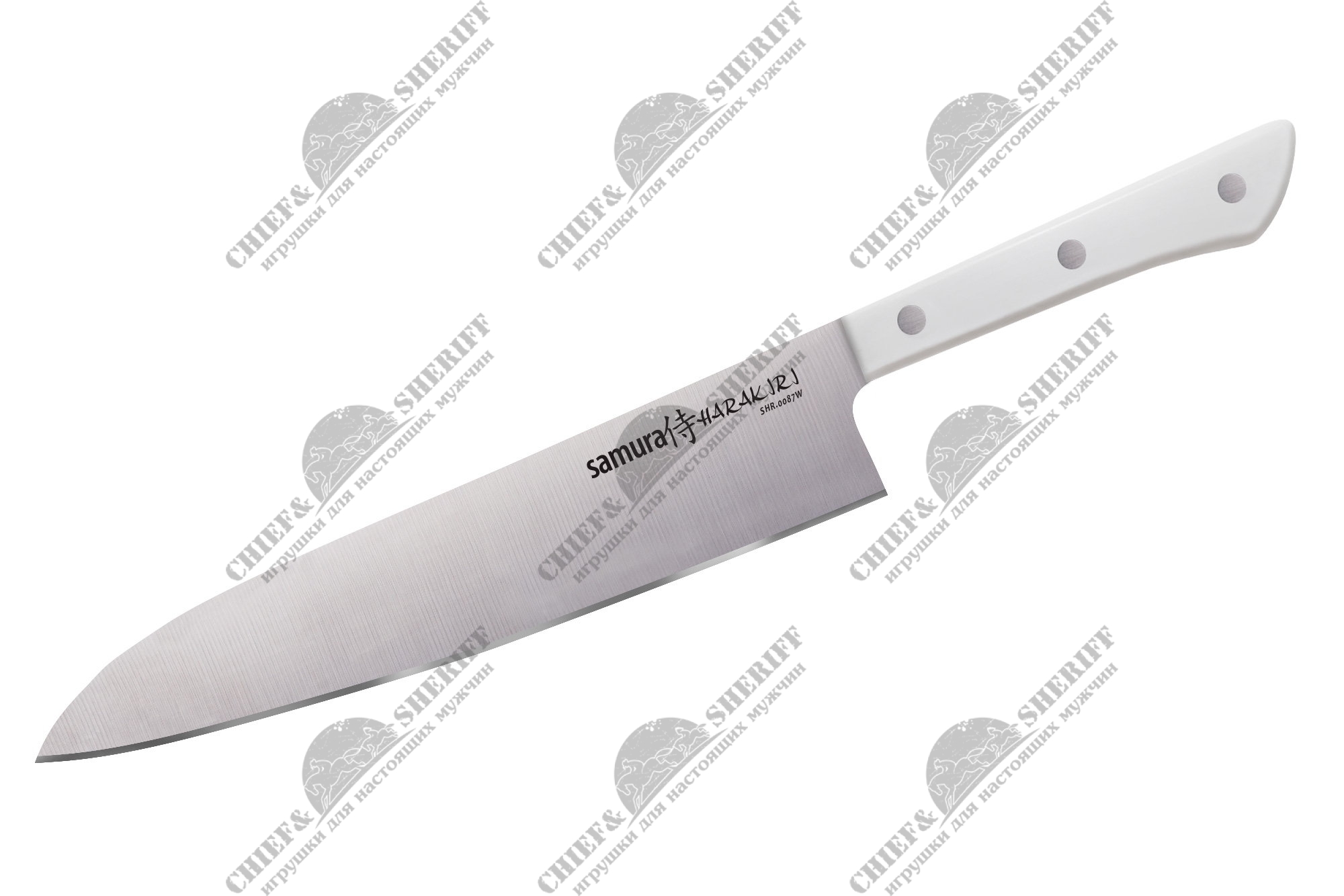 Нож кухонный Samura Harakiri, гранд шеф 240 мм, коррозионно стойкая сталь, ABS пластик, SHR-0087W