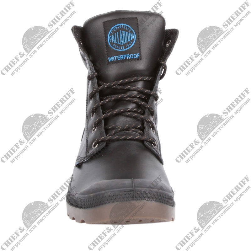 Мужские ботинки Palladium Pampa Sport Cuff WP (057) black/dark gum,72991-057, купить в интернет-магазине с доставкой по Москве и России