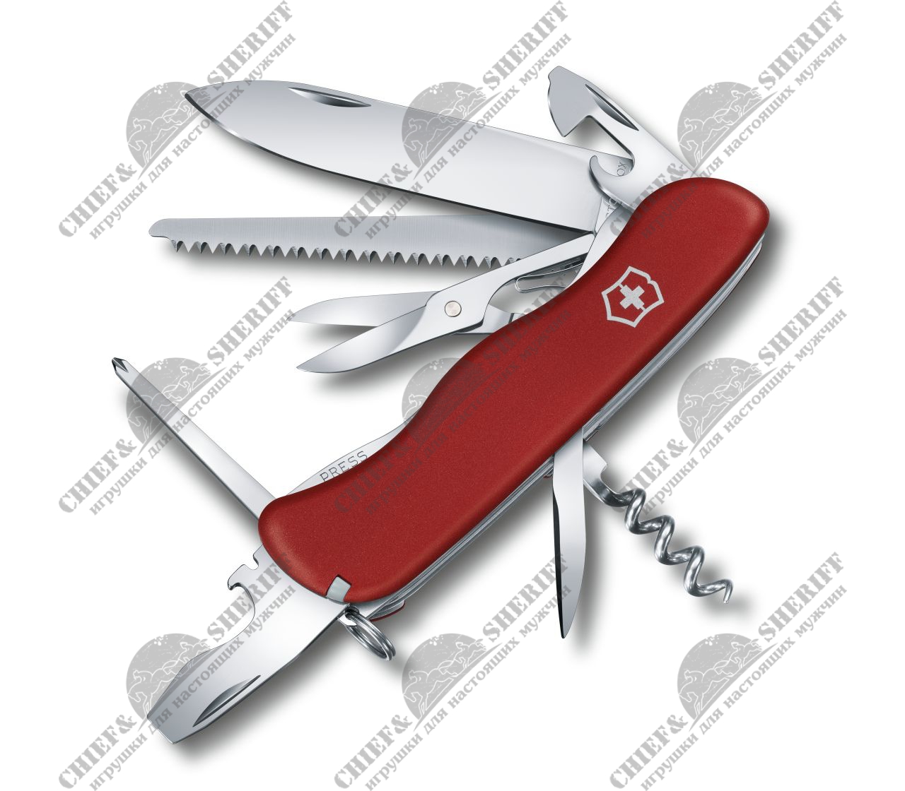 Нож перочинный Victorinox Outrider, 111 мм, 14 функций, красный, 0.8513