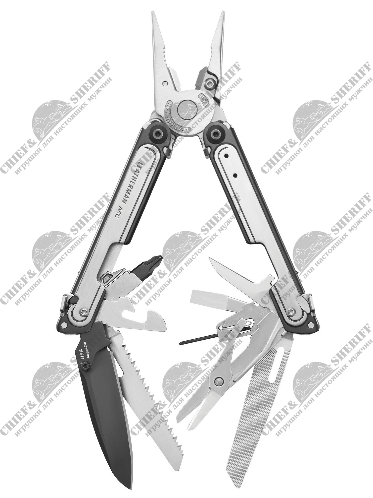 Мультитул Leatherman Arc,100.8 мм, 20 функций, Black DLC & Stainless Steel, нейлоновый чехол, 833076